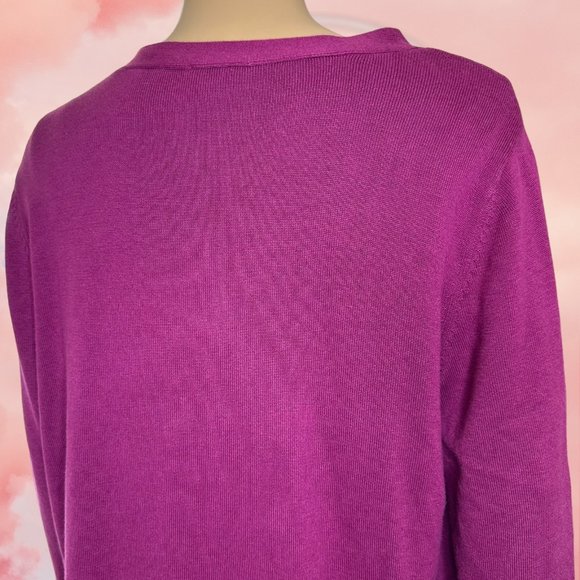 Joan’s Rivers Womens Set Sweater-Vest Large Stretch Burgundy Cotton Fabric - Picture 5 of 14